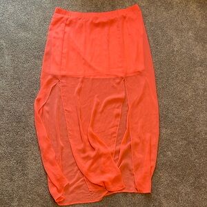 Express Layered Sheer Maxi Skirt